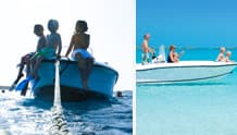 Power boat included at Fowl Cay Resort