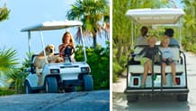 Golf cart included at Fowl Cay Resort