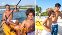 Kayaks and beach toys at Fowl Cay Resort